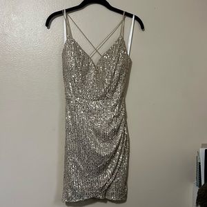 gold Windsor cocktail going out dress